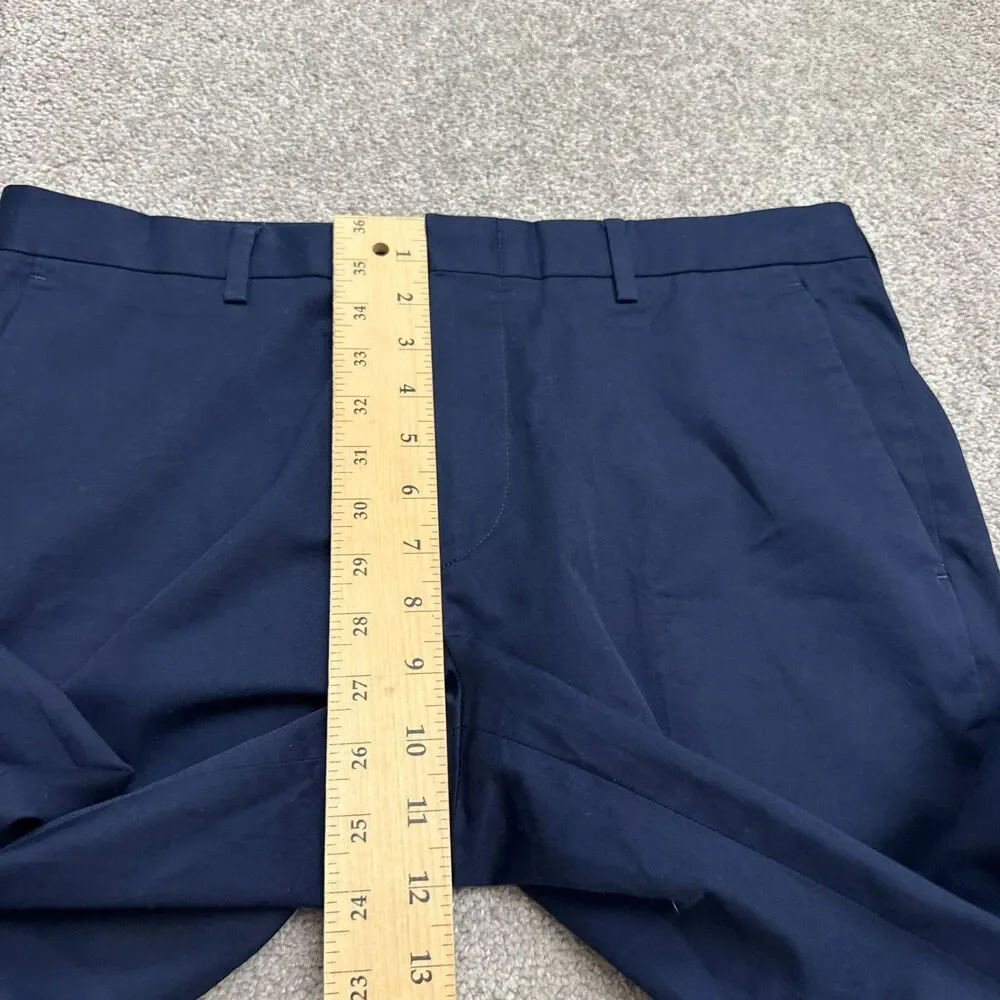 J.Crew Ludlow Slim Fit Cotton Dress pants Mens 32x30 Navy Blue Straight Trouser